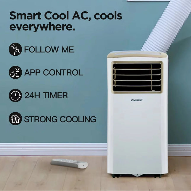 Comfee Easy Cool 2.0 Mobile Air Conditioner, 7000 BTU 2.0 kW, Cooling & Ventilating & Dehumidifying, Room Size up to 68 m³