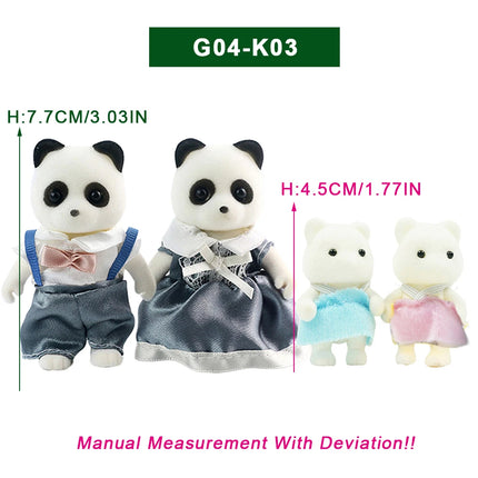 Doll Rabbit Sheep Cat Animal Minitature Furniture Set Pretend Play Simulation Doll House Toy Gift