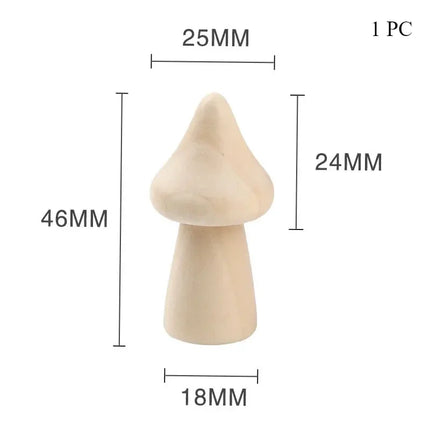 Wooden Mushroom Natural Wood Mushroom DIY Crafts Painting