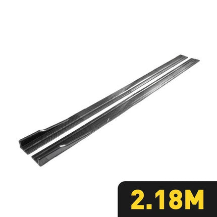 Universal 8PCS 2m/2.18m Side Skirt Extension Rocker Plate Lip Separator Bumper For BMW Mercedes-Benz Toyota Audi Nissan Honda