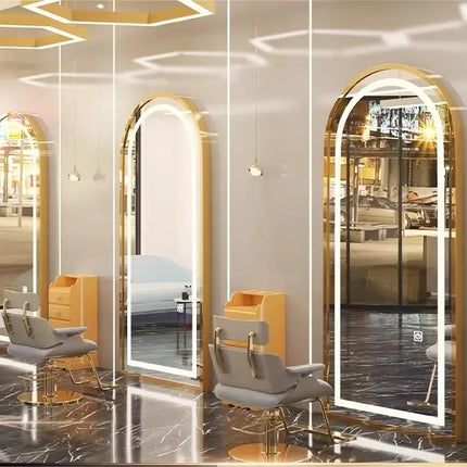 Barber Shop Mirror Hanging Wall LED Light mirror Luxury Household Mirrors Dressing Room Full-Length Mirror Net Red Mirror