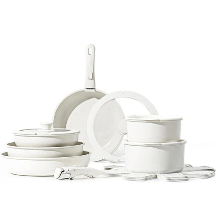17pcs Pots and Pans Set Nonstick Cookware Set with Detachable Handle Induction Kitchen