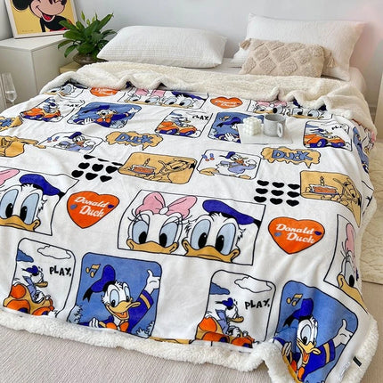 Children Adult Blanket Cartoon Cute Plush Air Conditioning Nap Blanket