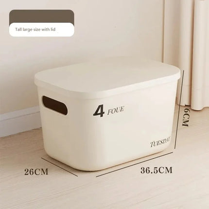 Ins Style Storage Box with Lid Dustproof Cosmetics Clothing Grocery