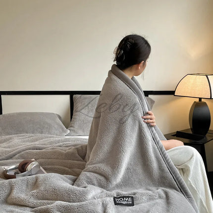 New Grade A Half Sides Fleece Autumn Winter Warmth Blankets Soft Fluffy Keep Warm Sofa Blankets for Throw Napping Shawl Blanket