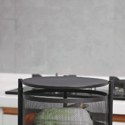 Household Floor Standing MultiLayer Storage Rack Removable Rotating Storage Cabinet Kitchen Vegetable Fruit Basket with Wheel