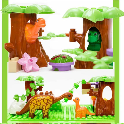 40PCS Dinosaur Valley Building Blocks Set Large Particle Animal Dinosaur World