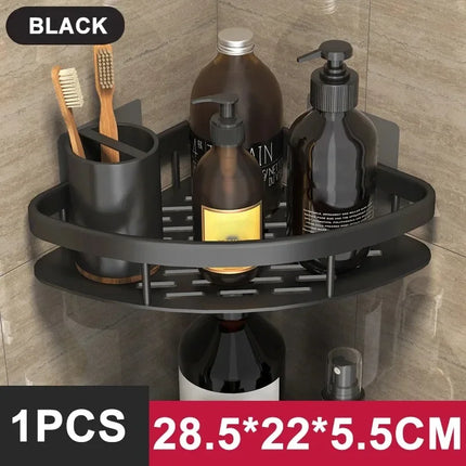 Bathroom Shelf Kitchen Storage Organizer Aluminum Alloy Shampoo Rack Shower