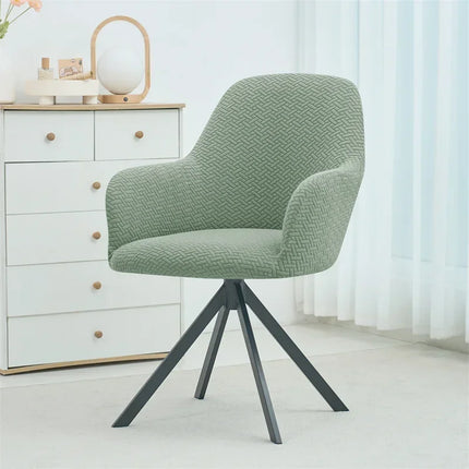 1/2/4/6pcs Elastic High Arm Dining Chair Covers Jacquard Office Chair Cover .
