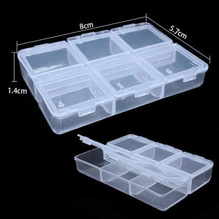 8 Style Transparent Plastic Storage Jewelry Box Compartment Adjustable Container Storage Boxes Beads Ring Earring Organizer Case