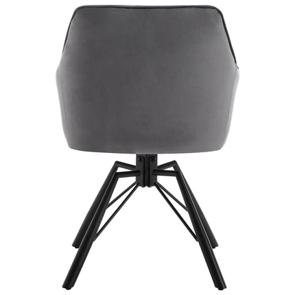 2PCS/SET Swivel Dining Chairs Velvet Living Room Ergonomic Leisure Chair Upholstered Lounge Kitchen Chair with Armrests