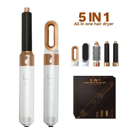Hair Dryer 5-In-1 Electric Hair Comb Negative Ion Straight Curler Brush