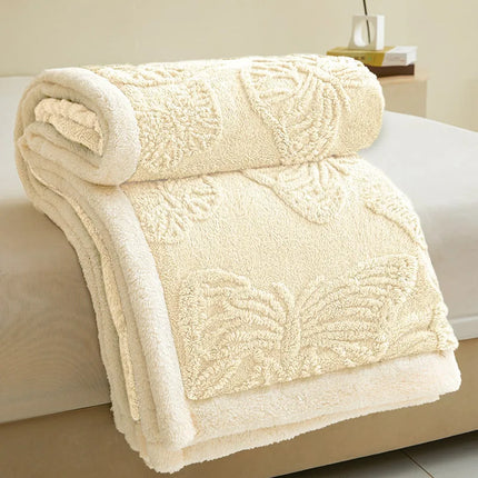 Nordic Style Tafurong Butterfly Pattern Napping Blanket Home Air Conditioning Sofa Blanket Bedding Blanket Versatile All Seasons