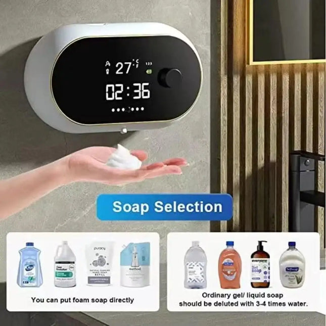 Wall-Mounted Intelligent Infrared Automatic Sensor Soap Dispenser Electric Foam