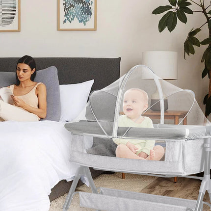 Foldable Mosquito Net Breathable Folding Crib Cover Bassinet Mosquito Net Cover for Travel Crib/Playpen