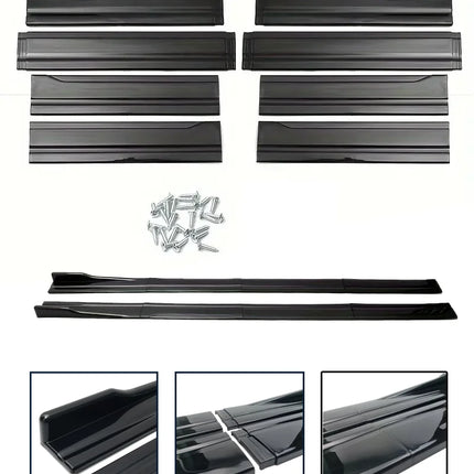 For BMW Accessories 3 Series E90 E91 320i 330i 2005-2011 Car Side Skirts 2.2M 86.6inch Extension Rocker Panels Lip Bumper ABS 8p