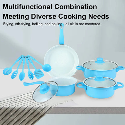 Cooking Pot Set Non Stick Deep Frying Pan Multifunctional Milk Pot Maifan Stone Frying Pan Kitchen Cookware