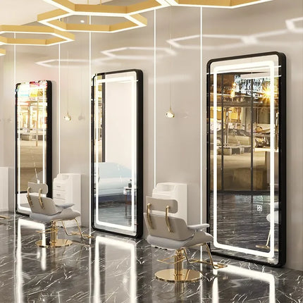 Barber Shop Mirror Hanging Wall LED Light mirror Luxury Household Mirrors Dressing Room Full-Length Mirror Net Red Mirror