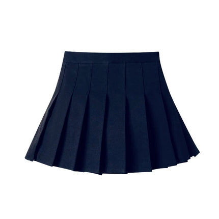 Girls High Waist Solid Pleated Mini Skirt for 4-12Y Girl Summer Korean Preppy Style Fashion Dance Skirts Student A-line Skirts
