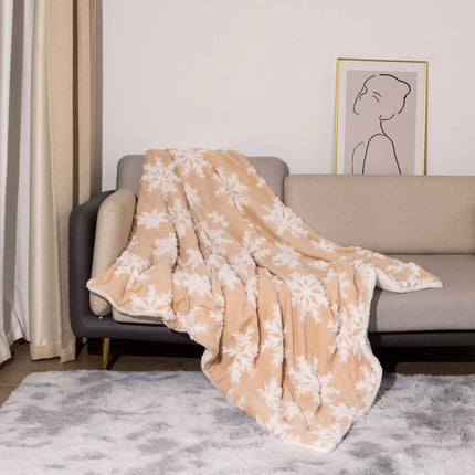 Winter Warm Fleece Lamb Wool Blanket for Bed Sofa Vintage Scottish Grid Throw Blanket