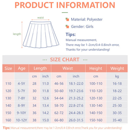 Girls High Waist Solid Pleated Mini Skirt for 4-12Y Girl Summer Korean Preppy Style Fashion Dance Skirts Student A-line Skirts