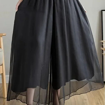 New Loose Versatile Elastic Waist Fashion Elegant Pant Skirt