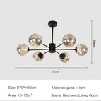 Black - 6 heads / Brightness Dimmable