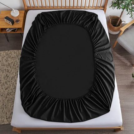 Cotton Fitted Sheet with Elastic Bands Non Slip Adjustable Mattress Covers for Single Double King Queen Bed,140/160/200cm