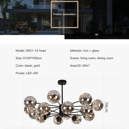 LED Chandeliers For Living Room Bedroom Decoration