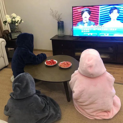 Flannel Warm Sleepwear Lazy Blanket Winter Nightgown Can Be Worn Out