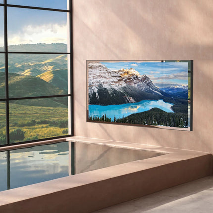 Soulaca 43inch Mirror TV Large Smart 4K Screen Vanishing IPX6 Waterproof for Bathroom SPA Google System WiFi Bluetooth