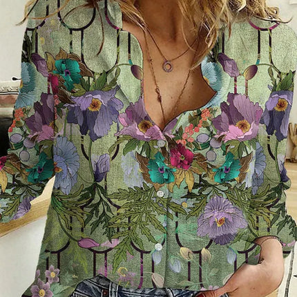 Temperament Loose Blouse Fashion Casual Woman Shirt Elegant Long Sleeve Shirt Woman Holiday Weekend Top