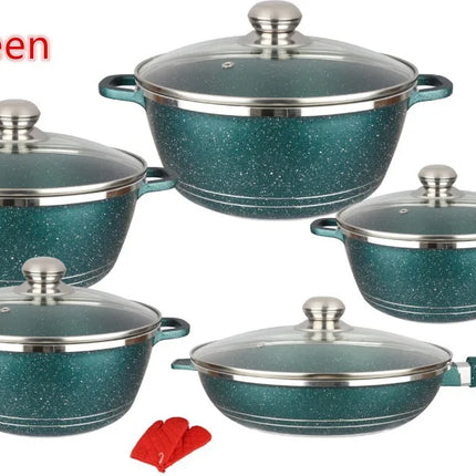 Korean Style Multifunctional Household 6ps Non Stick Set Pot Kitchen Universal Suitable