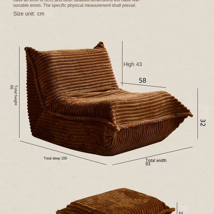 Lazy Person Sofa Can Lie And Sleep Caterpillar Sofa Balcony Tatami Net Red Bedroom Living Room Single Leisure Sofa