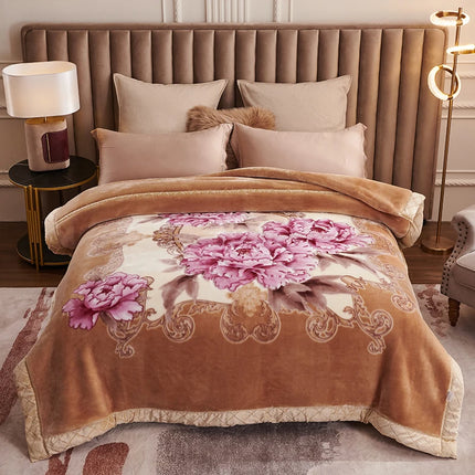 European Style Warm Raschel Blanket for Winter High End Soft  Warmth