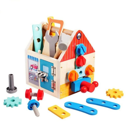 Children's Wooden Toolbox Set Toys Simulation Maintenance Tool Repair Toys