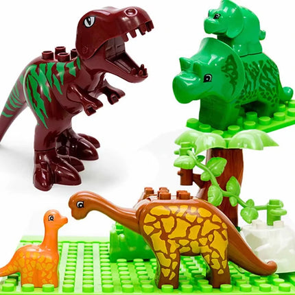40PCS Dinosaur Valley Building Blocks Set Large Particle Animal Dinosaur World