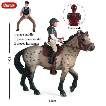 Farm Horse Race Model Action Figures DIY Equestrianism Horseman Animals