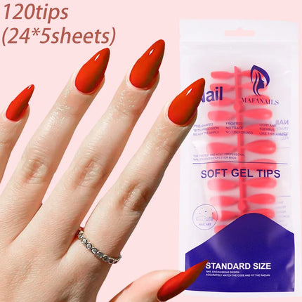 150/120/100Pcs French Almond Fake Nails