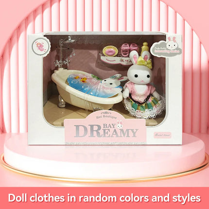 Little Rabbit Dresser Lovely Scene Play Toys Simulation Modelling Children