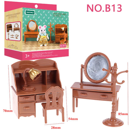 Forest Animal Family Dollhouse Furniture 1/12 Miniature Toys Girl Dolls Accessories