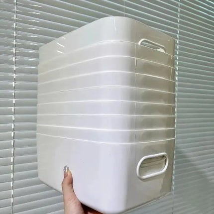 Large Capacity Storage Box Set of 10 Plastic Toy Organizer Baskets for Home Office Desk Clutter Organization