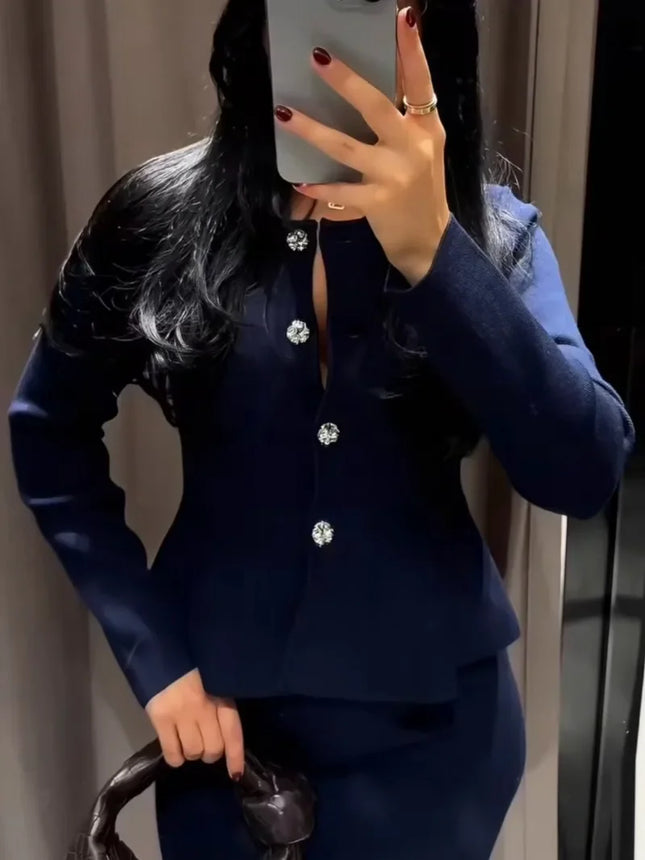 2025 Fashion Loose Knitted Ruffles Cardigan Women Sweater Coat with A-line Mini Skirts 2 Piece Sets Womens Outfits Elegant