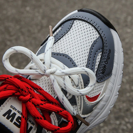 Todder Boys Mesh Shoes for Spring Autumn Children Causal Sneaker White Kid boy and girl outdoor shoes Color Mixed Student Shoes