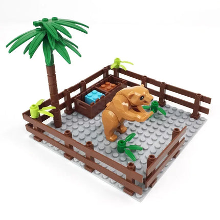 building blocks small particle building blocks cattle pen pig shed chicken farm