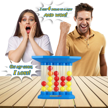Exciting Bounce Ball Game, Plastic Jumping Connect Table Top Board Game for Adults Kids & Family