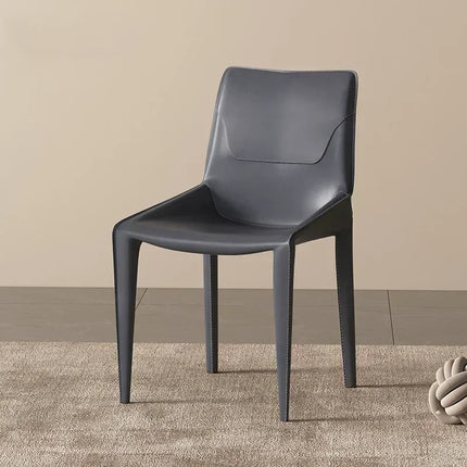 Leather Meeting Sedentary Dining Chair Luxury Backrest Comfortable Simple Dining Chair Hotel Restaurant Cadeiras Home Furniture