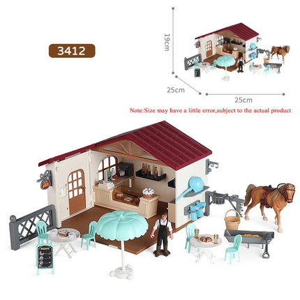 Farm Horse Race Model Action Figures DIY Equestrianism Horseman Animals