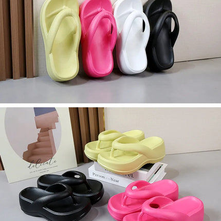 Eyriphy Platform Flip Flops Summer Thick Bottom Women Sandals Outdoor Beach Slippers Bathroom Home Shoes Comfort Soft Sole Slide
