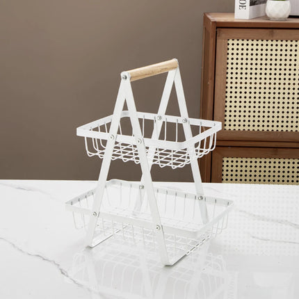 1PC Multi-Layer Fruit Basket Kitchen Empty Mesh Portable Storage Basket Living Room Dry Fruit Snacks Storage Rack